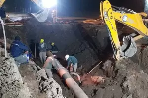 Valle Chico seguir sin agua: siguen las tareas en Avda. Manuel Navarro