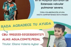 Llamado a la solidaridad: "Rada" debe ser operado en el Hospital Garrahan y solicitan ayuda econmica