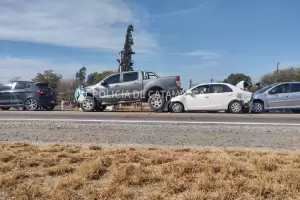 Siniestro vial: choque en cadena en Ruta Nacional n 38