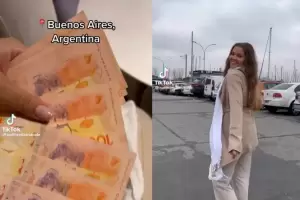 La reaccin de una turista que lleg al pas y cambi 40 dlares: "Voy a vivir como una reina"