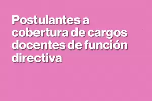 Publican el listado de postulantes a cargos docentes de funcin directiva para IES