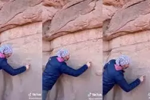 Un joven vandaliz con pintadas el Parque Nacional Talampaya, se film y lo subi a las redes