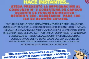 Ateca present una impugnacin contra dos docentes que participan de un concurso