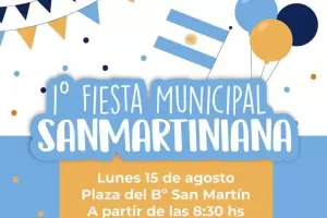 Este lunes, se realizar la Primera Fiesta Municipal Sanmartiniana