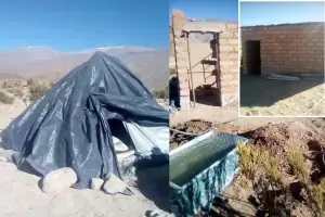 Doa Martina y sus hijas ya tienen una piecita para pasar el fro antes de ir a la escuela