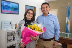 Luca  Corpacci visit FME y mantuvo un encuentro con el intendente Guillermo Ferreyra