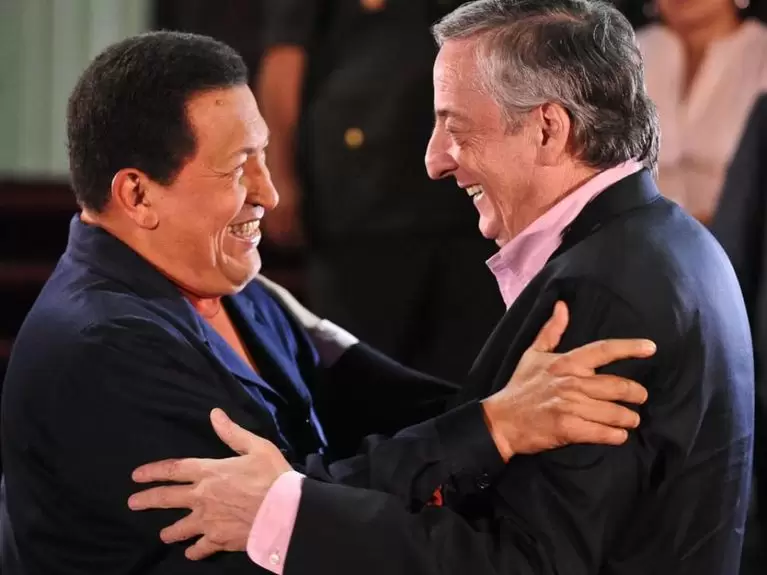 Hugo Chvez y Nstor Kirchner.