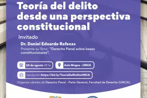 Daniel Rafecas brindar una conferencia y presentar su nuevo libro en la UNCA