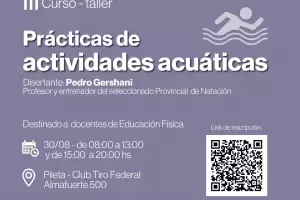 Se encuentran abiertas las inscripciones para el taller sobre "Prcticas de actividades acuticas"