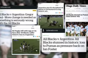 Tras la derrota ante Los Pumas, los diarios de Nueva Zelanda criticaron duramente a los All Blacks: "espectculo de terror"