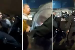 El enfrentamiento de Mximo Kirchner con la polica en la puerta de la casa de Cristina