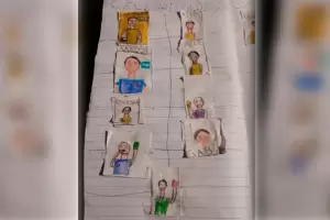 No le podan comprar el lbum del mundial y lo dibuj