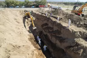 Finalizan instalacin de nuevo colector cloacal  en Avda. Bicentenario