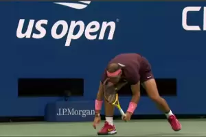 US Open: Rafael Nadal asust a todos con el fuerte golpe que se dio en el rostro con la raqueta