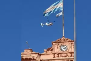 En medio de las crticas a Anbal Fernndez, Berni sobrevol la Casa Rosada en helicptero
