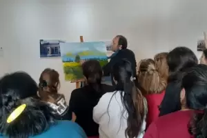 Se llev a cabo el Taller de Iniciacin a la Pintura de Paisaje en el Museo Caravati