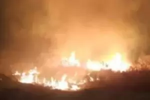 Incendio en el barrio 90 viviendas sur