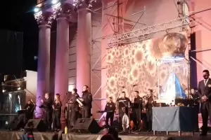 Retreta de la Banda de la Polica por el aniversario del sismo