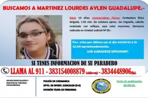 Intensa b�squeda de una menor de 14 a�os