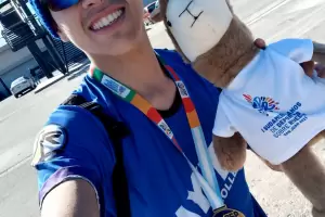 Nahuel Gmez, el Campen Sudamericano en patinaje de velocidad, busca apoyo para competir