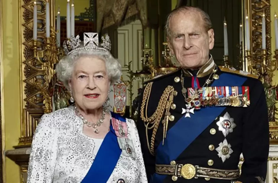 La reina Isabel II y el duque de Edimburgo