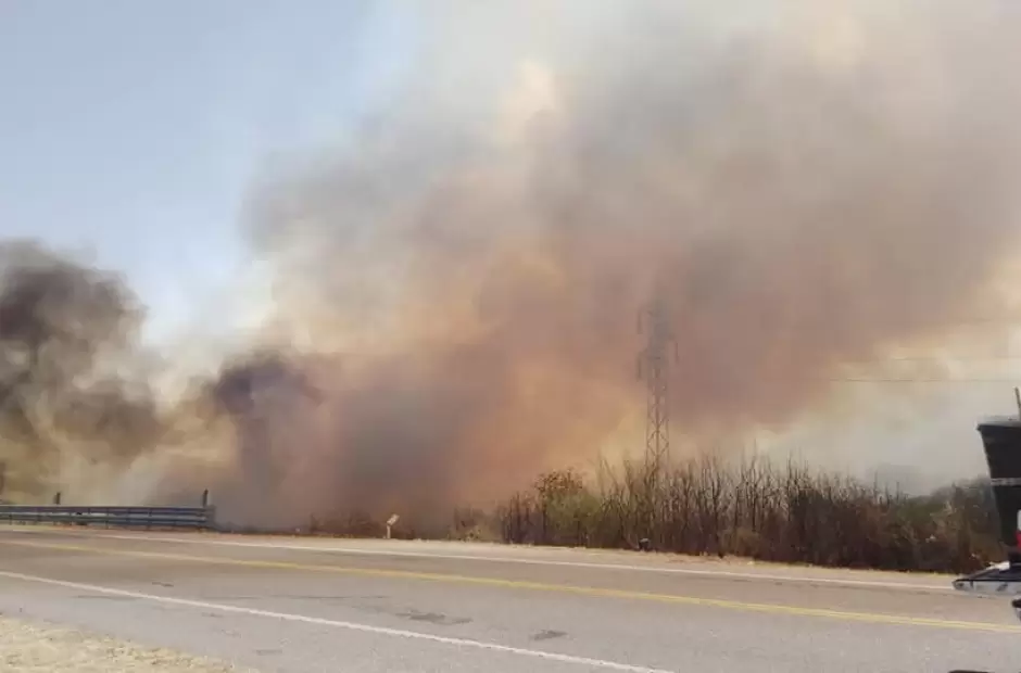 Incendio en la Cuesta El Totoral