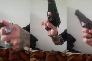 Un video recuperado del celular de Sabag Montiel lo muestra manipulando el arma que us contra CFK