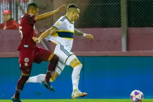 Boca Juniors gan 1 a 0 con Lans y es lder en la Liga Profesional