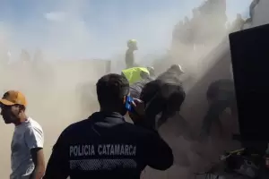 Fiambal: Se derrumb un podio en un evento automovilstico y hay varios heridos