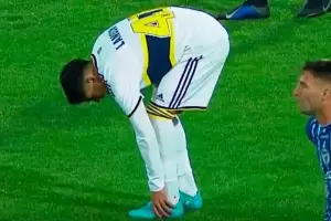 Tras anotar ante Godoy Cruz, Lagoni se retir del campo por una lesin