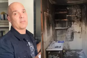 Santiago Giorgini y su pareja sufrieron el incendio de su casa y se salvaron de milagro: "Estamos vivos!"