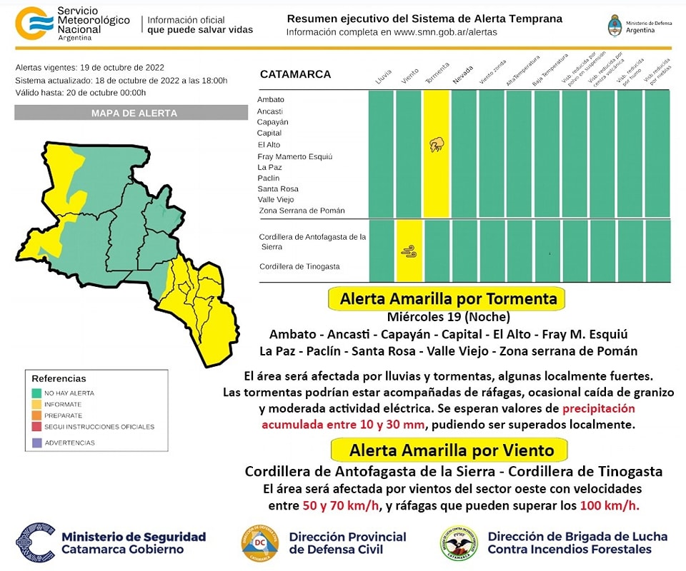 Alerta amarilla por tormentas y vientos fuertes - La Unión Digital
