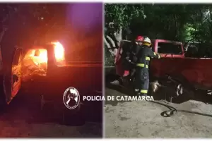 Se incendi una camioneta en la zona sur de la ciudad