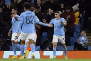 Julin lvarez marc su primer gol en la Champions en la victoria del Manchester City 5 a 0 sobre Copenhague