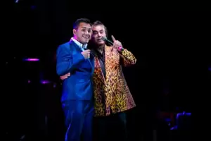 Nicols Reyna se subi al escenario del Gran Rex junto al Puma Rodrguez