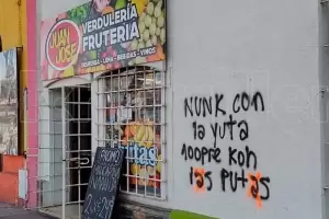 La primera marcha del Encuentro Plurinacional en San Luis dej� varios actos vand�licos