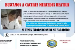 Intensa bsqueda de Mercedes Beatriz Cceres