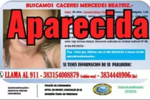 Encontraron a Mercedes Beatriz Cceres