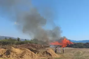 Malestar por un incendio en el Parque Adn Quiroga