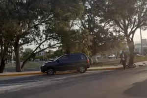 Ciclista lesionado en un siniestro vial en avenida Belgrano