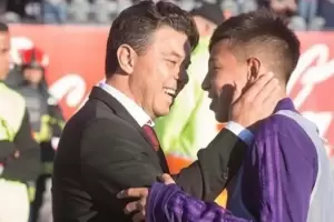 Con la voz quebrada, uno de los hijos de Marcelo Gallardo cont cmo se enter de la decisin de su padre