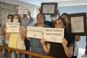 Trabajadores de la salud irrumpieron en la sesin de Diputados: "Nos sentimos desvalorizados e ignorados"