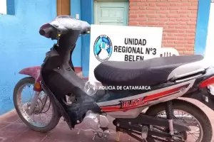 Recuperan una moto sustrada en  Beln