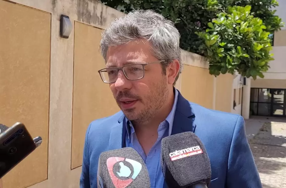 Mariano Manzi, a la salida del Juzgado Federal.