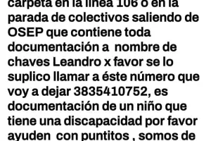 Mujer desesperada busca documentacin perdida para su hijo con TDAH
