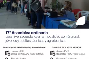 17 Asamblea ordinaria del nivel secundario, en la modalidad comn, rural, tcnicas y agrotcnicas