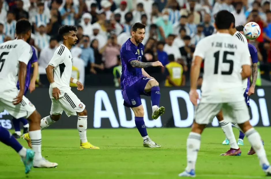 Lionel Messi en el �ltimo amistoso antes del debut.