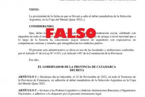 Circula un decreto falso sobre un asueto para el martes