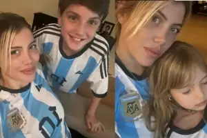 Wanda Nara celebr la victoria de Argentina junto a sus hijos y lejos de Icardi