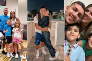 La visita de las familias de los jugadores argentinos en la concentracin